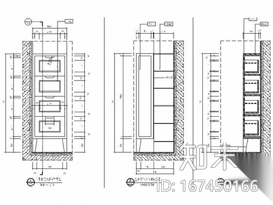 [大连]法式新古典样板间三居室室内设计CAD施工图cad施工图下载【ID:167450166】