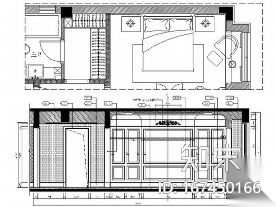 [大连]法式新古典样板间三居室室内设计CAD施工图cad施工图下载【ID:167450166】