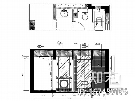 [大连]法式新古典样板间三居室室内设计CAD施工图cad施工图下载【ID:167450166】