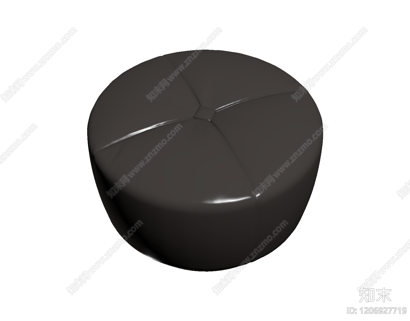 黑色圆形脚凳3D模型下载【ID:1206927719】