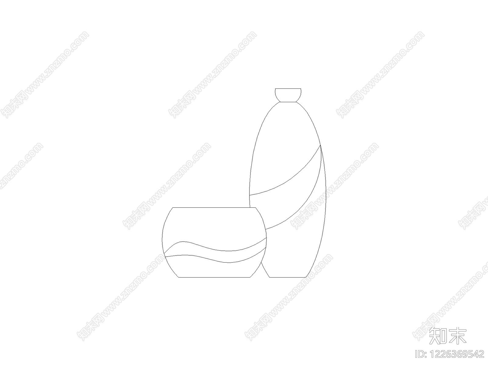 摆件cad施工图下载【ID:1226369542】