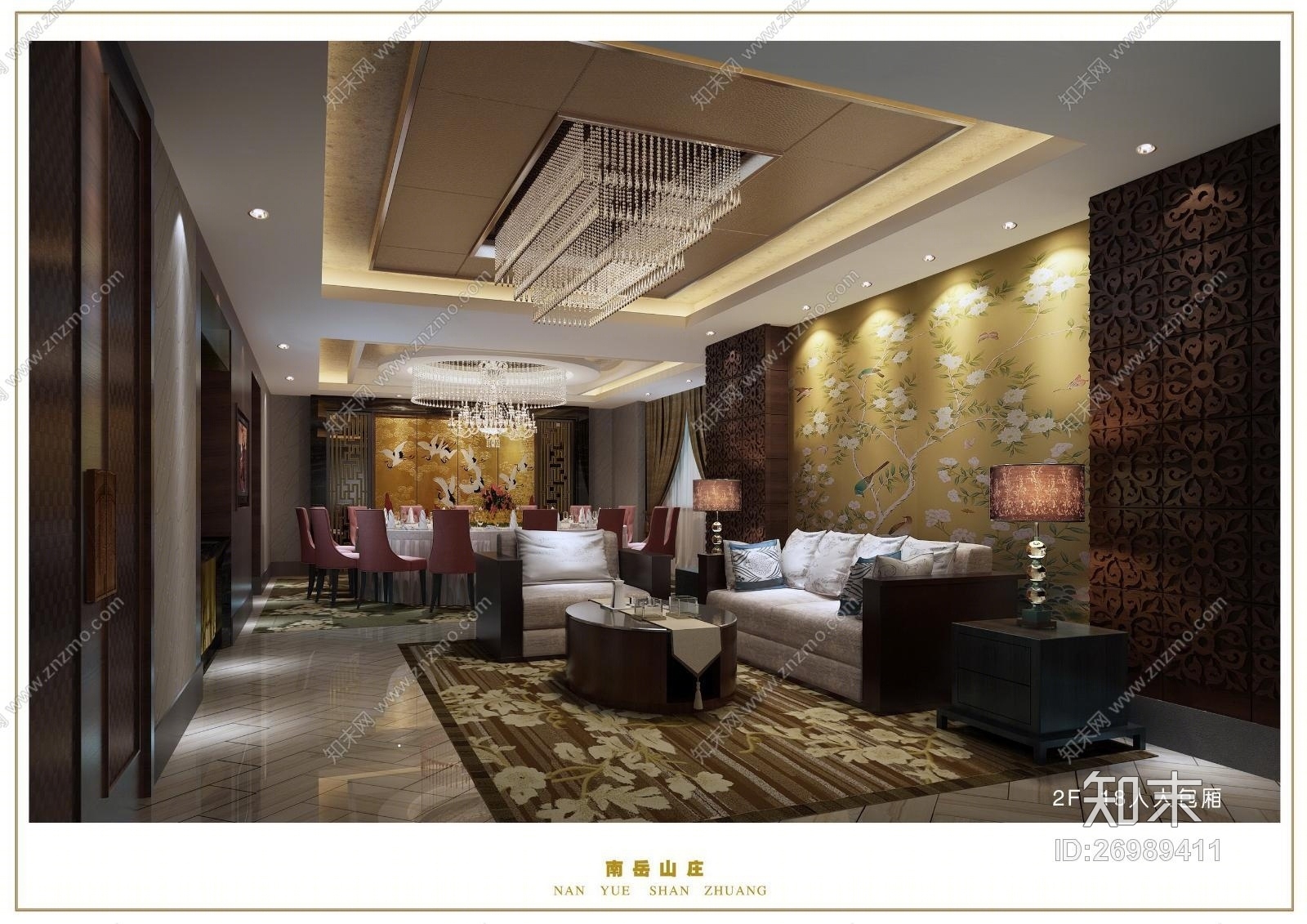 金螳螂--南岳山庄全套施工图+实景图(CAD施工图纸)cad施工图下载【ID:26989411】