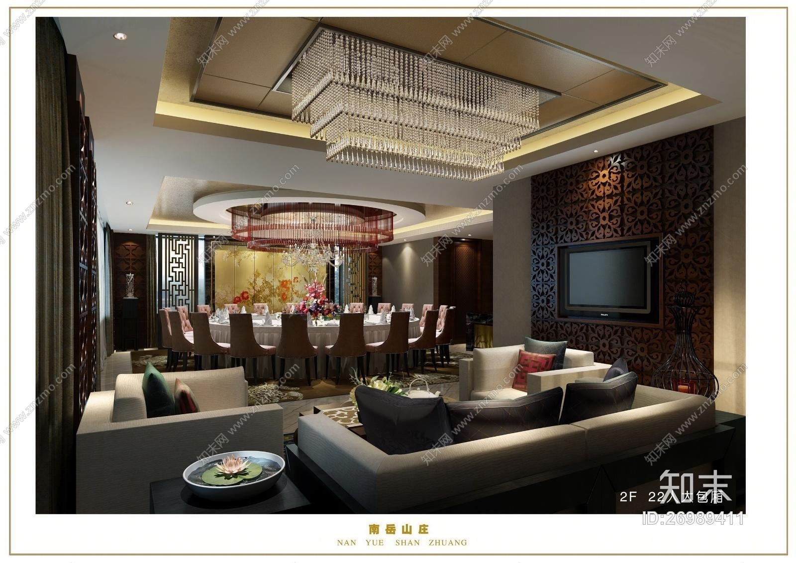 金螳螂--南岳山庄全套施工图+实景图(CAD施工图纸)cad施工图下载【ID:26989411】