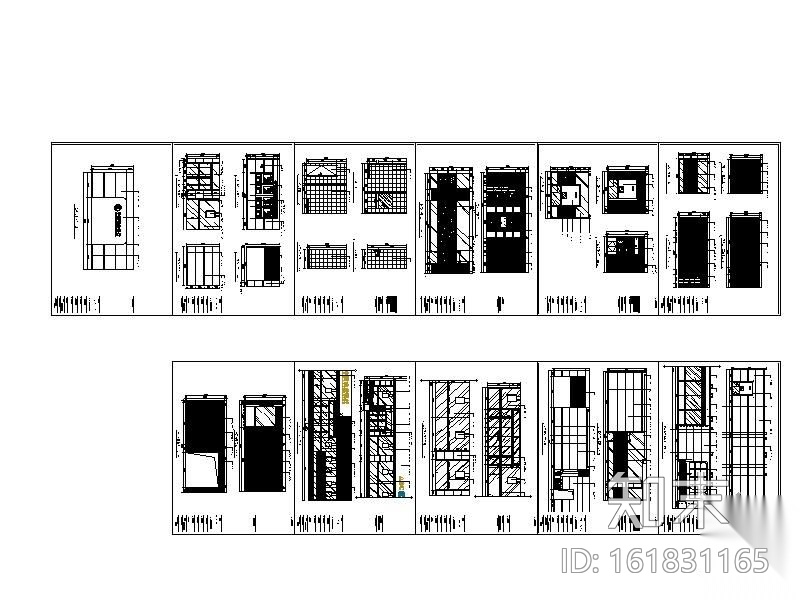 [保定]2009农业银行某支行办公室装修图cad施工图下载【ID:161831165】