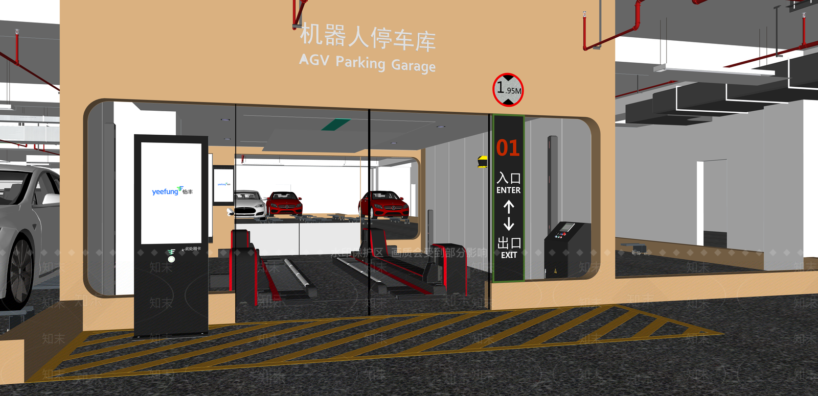 现代汽车4S店SU模型下载【ID:1215198933】