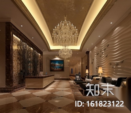 [福建]新古典主义水疗会所设计施工图（含效果）cad施工图下载【ID:161823122】