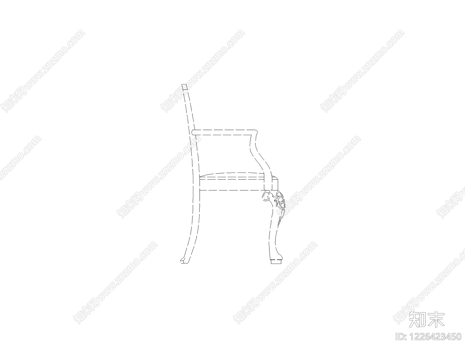 椅子cad施工图下载【ID:1226423450】