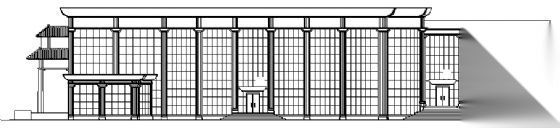 某县政府二层会堂建筑施工图cad施工图下载【ID:166453192】