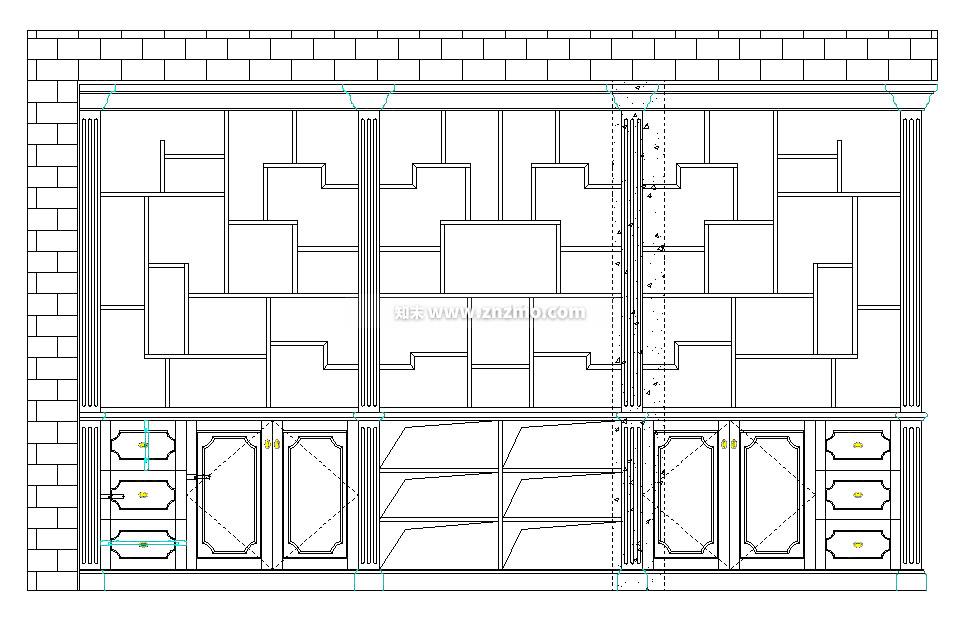 酒柜施工图下载【ID:178428101】