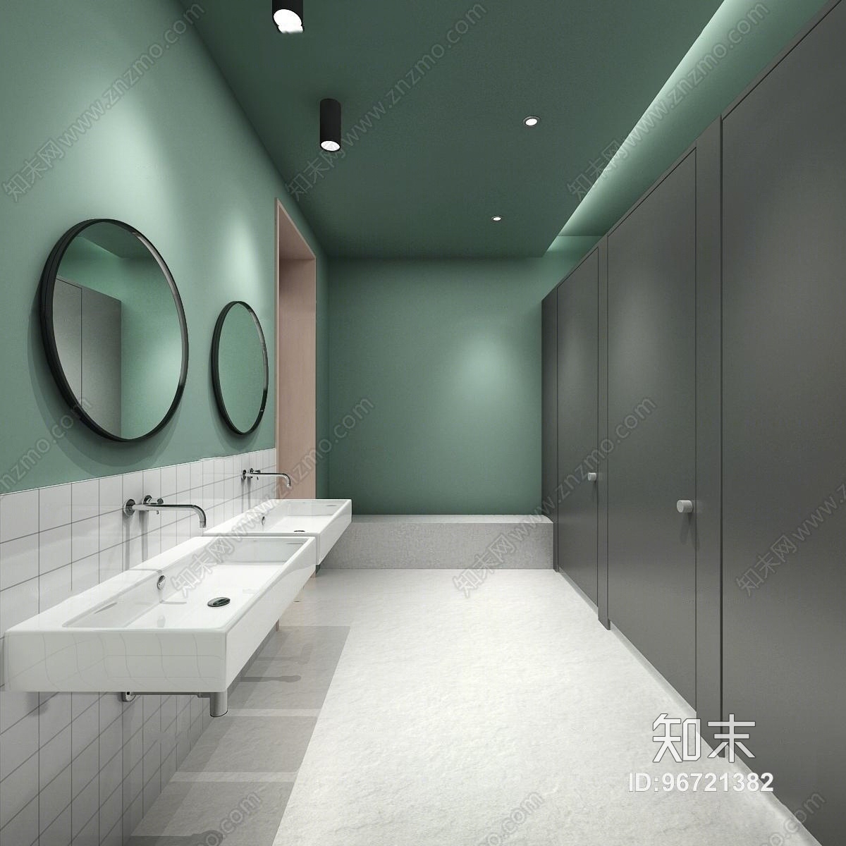 现代公用卫生间3D模型下载【ID:96721382】