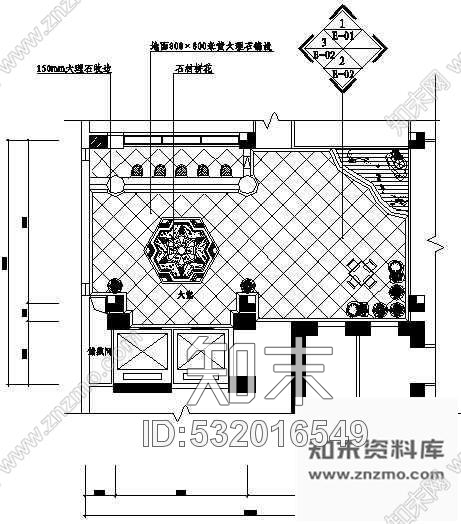 施工图某茶吧装修图cad施工图下载【ID:532016549】