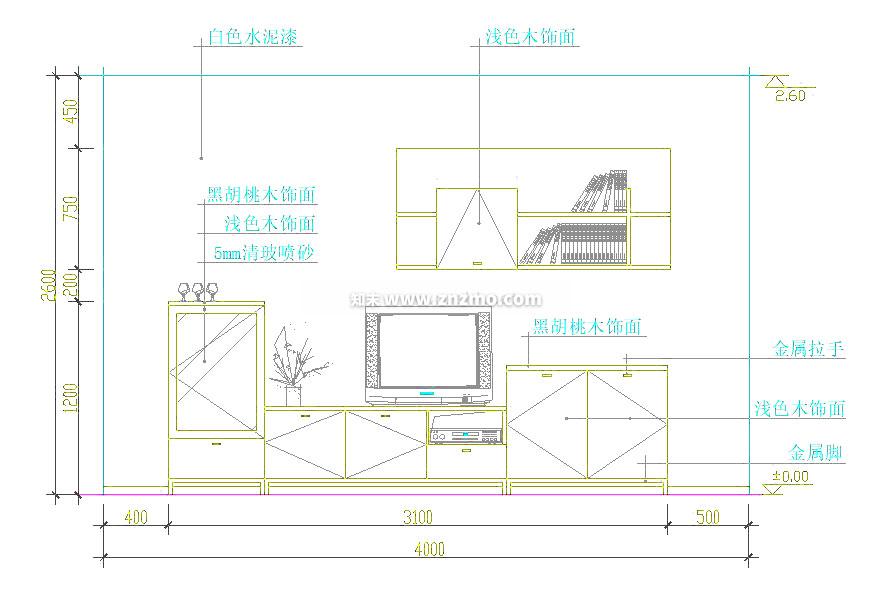 电视cad施工图下载【ID:178426189】