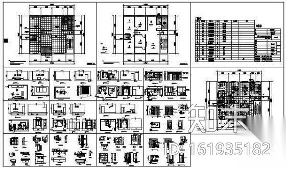 极简主义家装图cad施工图下载【ID:161935182】