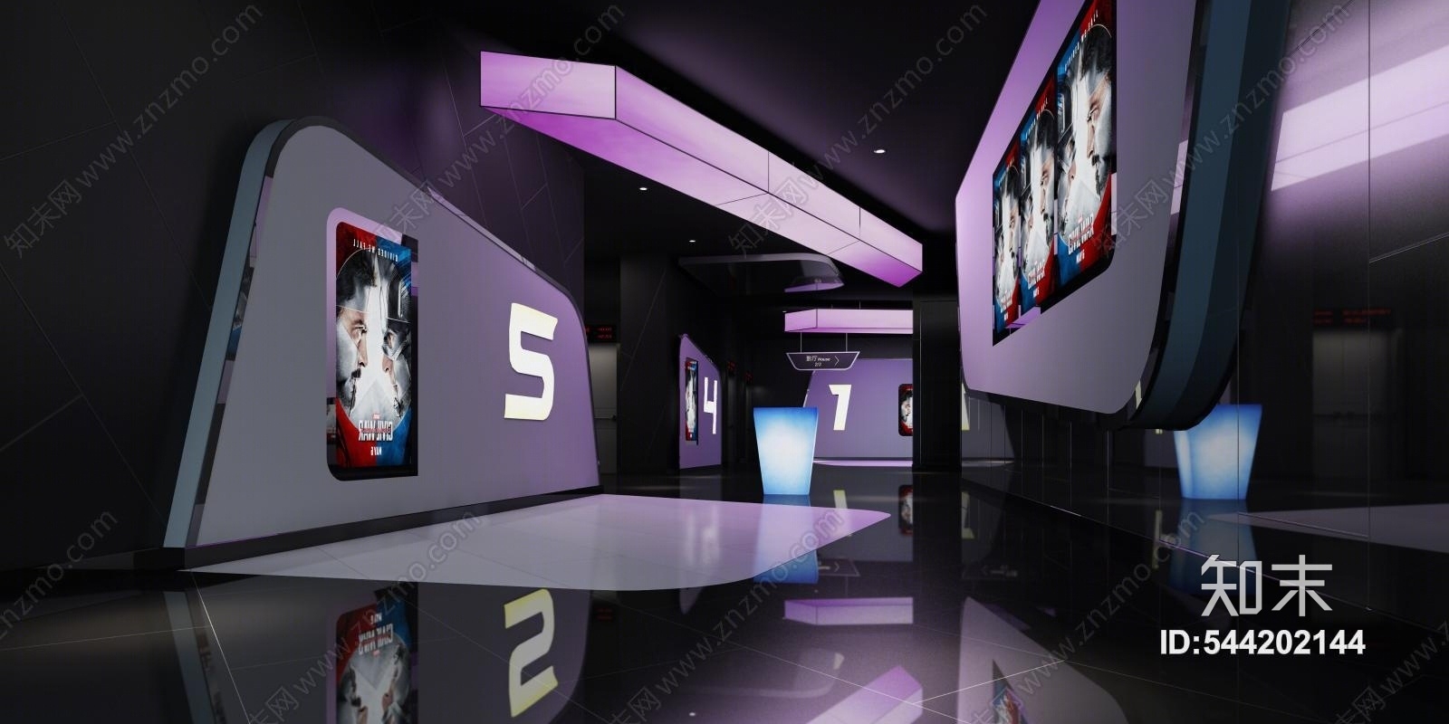 现代电影院3D模型下载【ID:544202144】