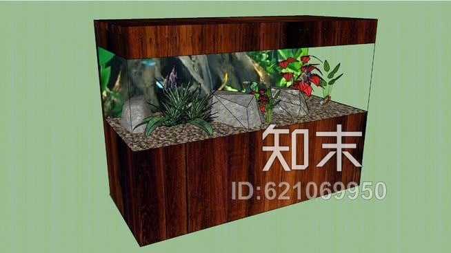 小型淡水水族馆SU模型下载【ID:621069950】
