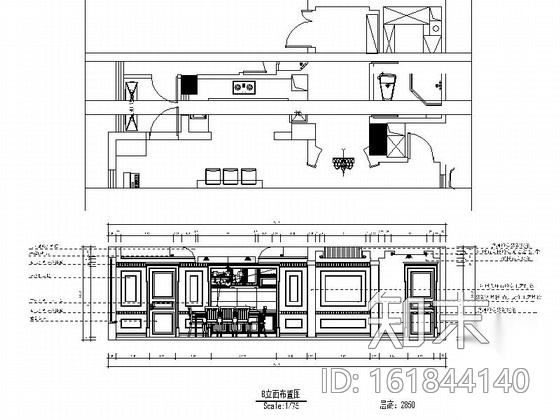 [南京]欧式田园温馨三居室装修图（含实景）cad施工图下载【ID:161844140】