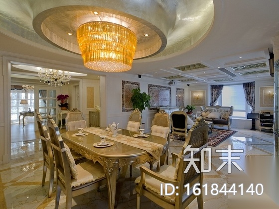[南京]欧式田园温馨三居室装修图（含实景）cad施工图下载【ID:161844140】