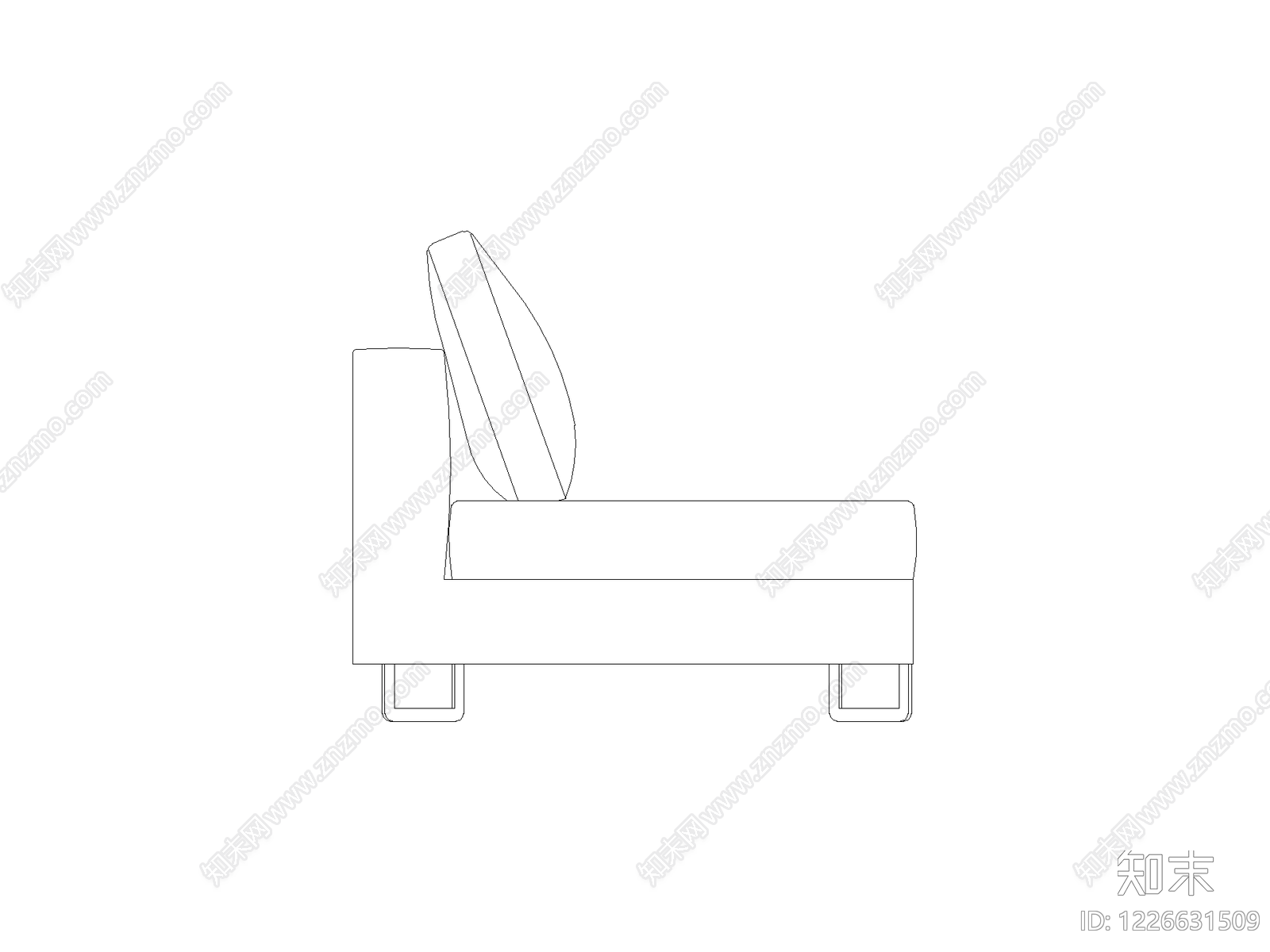 沙发cad施工图下载【ID:1226631509】