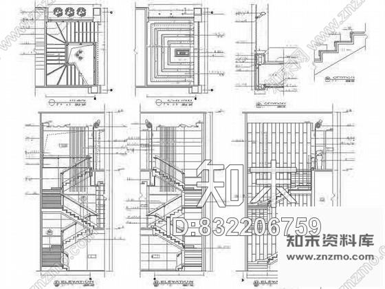 图块/节点酒店主楼梯间详图cad施工图下载【ID:832206759】