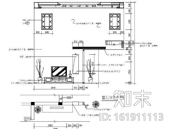 中式风格别墅装修图cad施工图下载【ID:161911113】