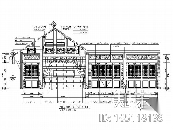 [四川]古建筑群落重建项目中式茶楼室内装修图施工图下载【ID:165118139】