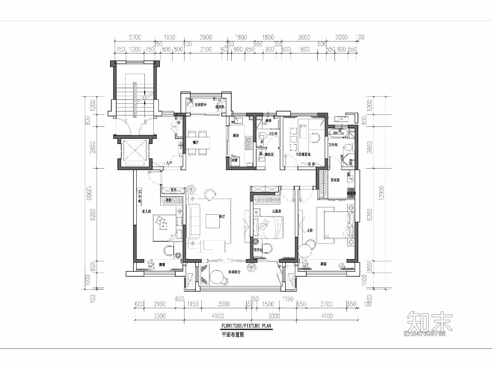 家装样板房土建开关插座布置图施工图下载【ID:547609768】