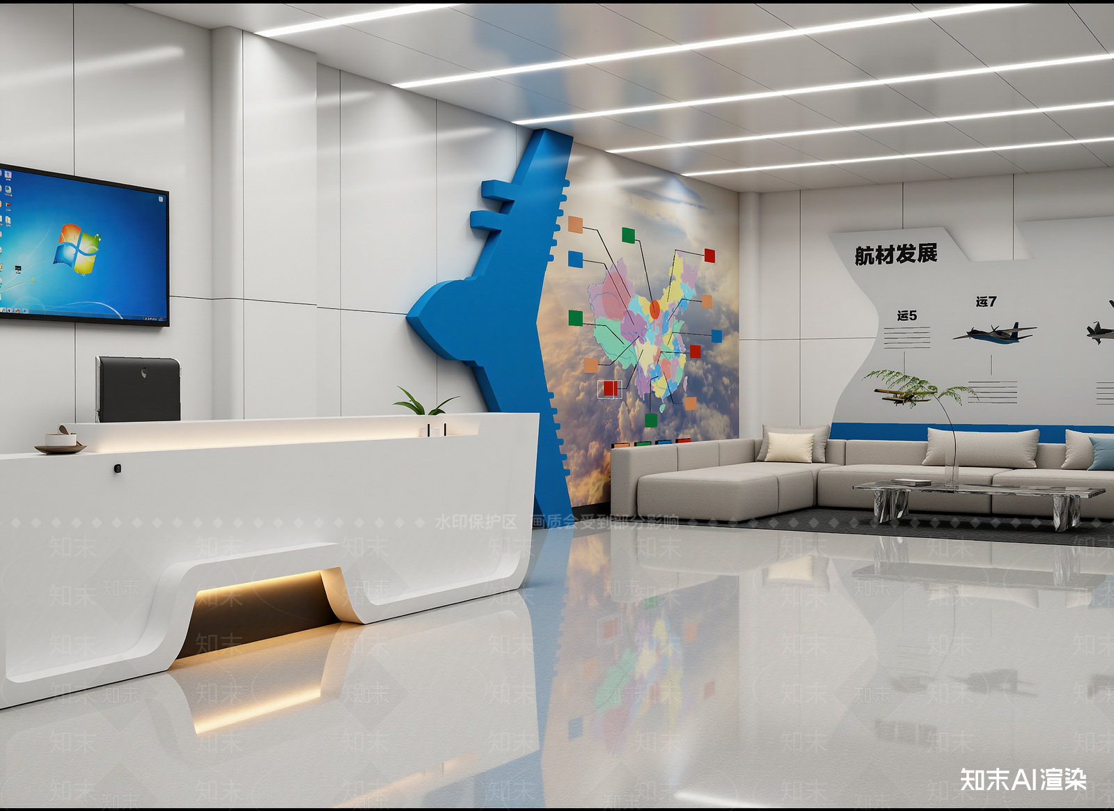 现代科技展厅3D模型下载【ID:1215023676】