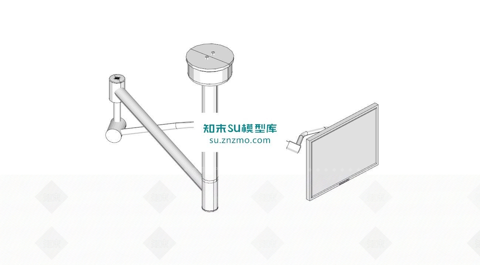 监视器跟踪器械SU模型下载【ID:172526115】