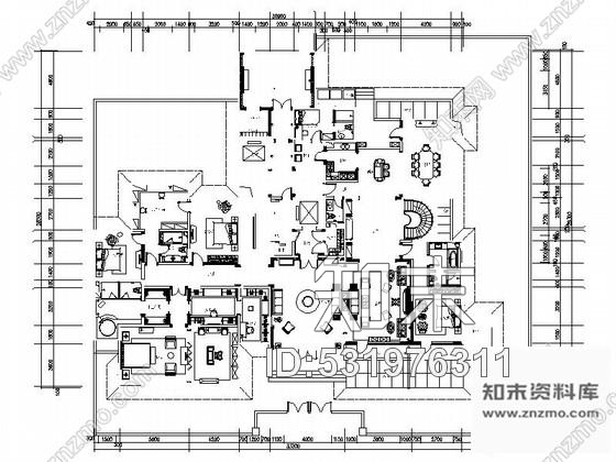 施工图内蒙全套高档现代风格三层别墅室内设计装修施工图图纸齐全推荐！cad施工图下载【ID:531976311】