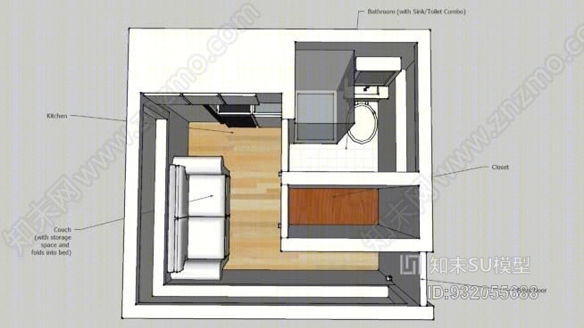 小公寓生活-尝试2号SU模型下载【ID:932055688】
