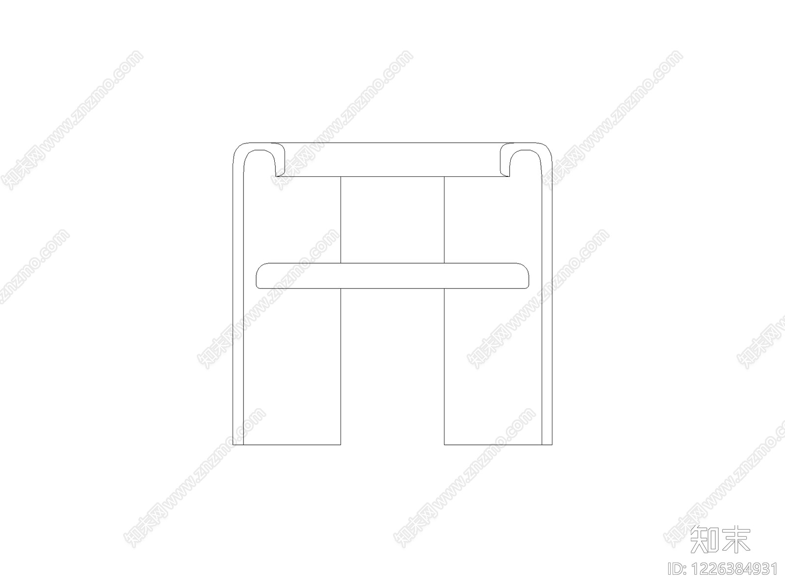 椅子cad施工图下载【ID:1226384931】