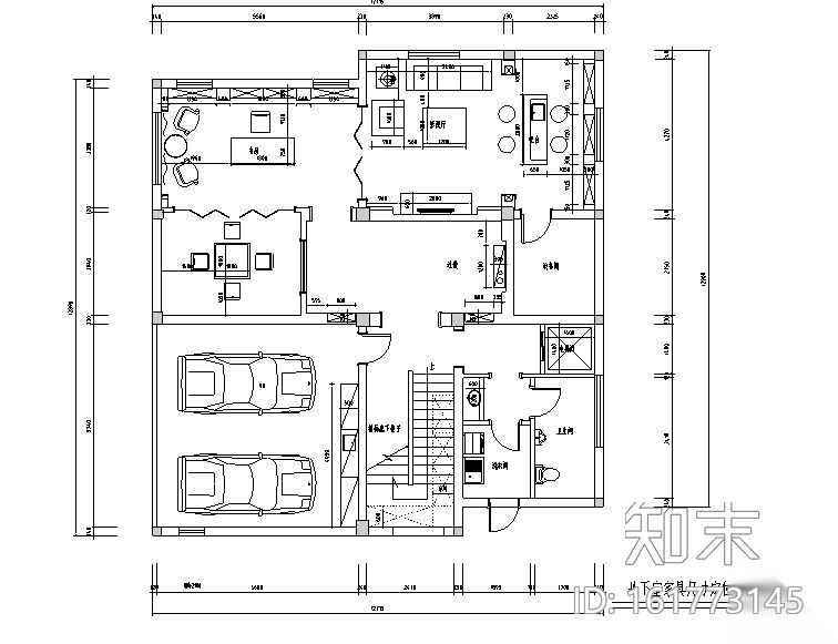 [江苏]美式古典风格500平米联体别墅设计施工图（附效果...cad施工图下载【ID:161773145】