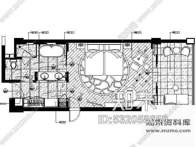 施工图广东五星酒店双床标房装修图施工图下载【ID:532058650】