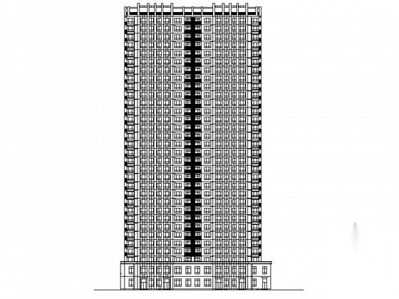 [辽宁]高层涂料外墙塔式住宅建筑施工图（含多套方案）施工图下载【ID:167357137】