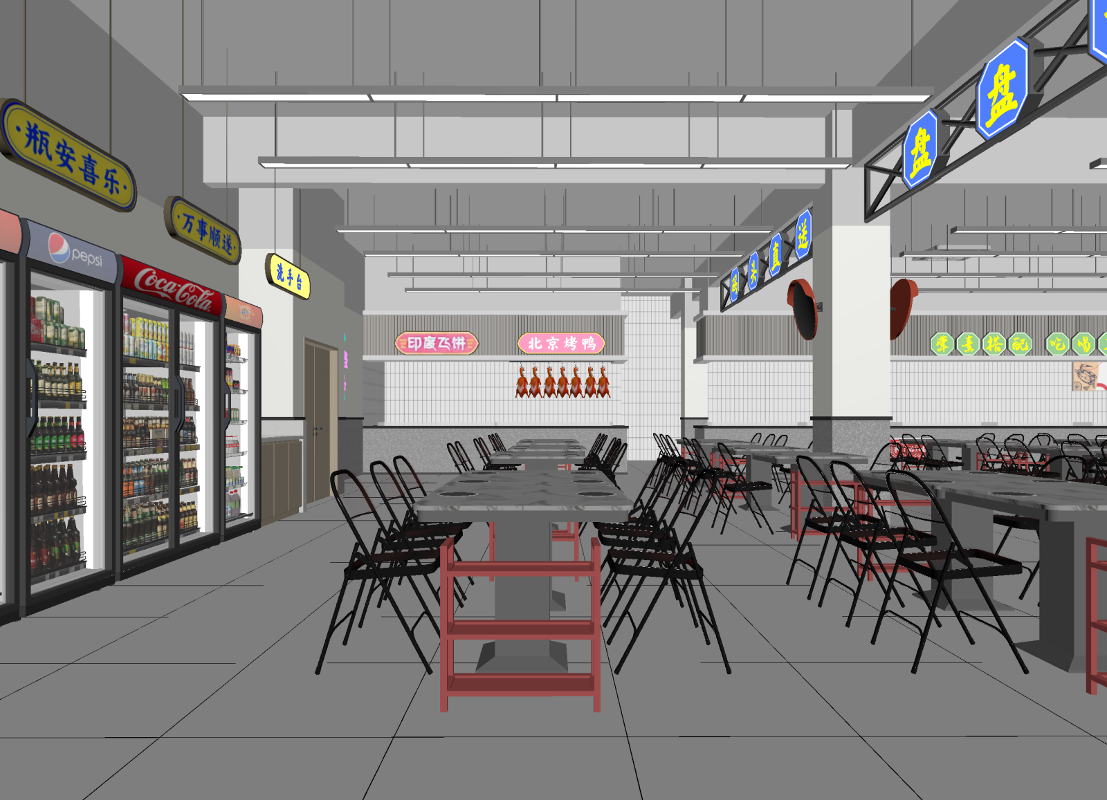 现代快餐店3D模型下载【ID:1214853372】
