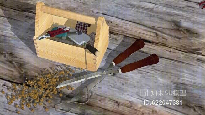 56、花园工具盒SU模型下载【ID:622047881】