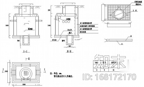 电缆井做法详图cad施工图下载【ID:168172170】