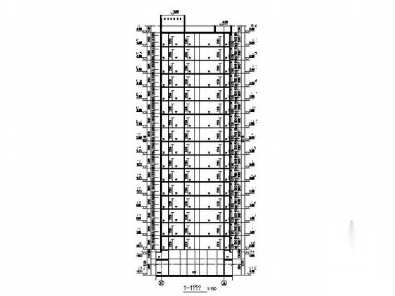 [天津]某小区十八层板式住宅建筑施工图（10、11、21、2...cad施工图下载【ID:167493135】