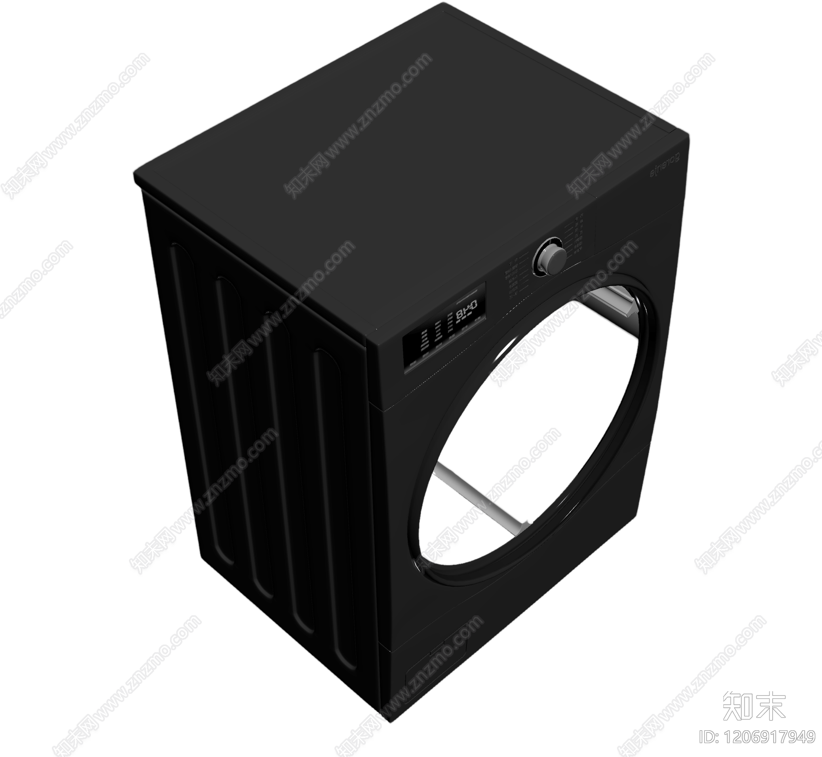 黑色滚筒烘干机3D模型下载【ID:1206917949】