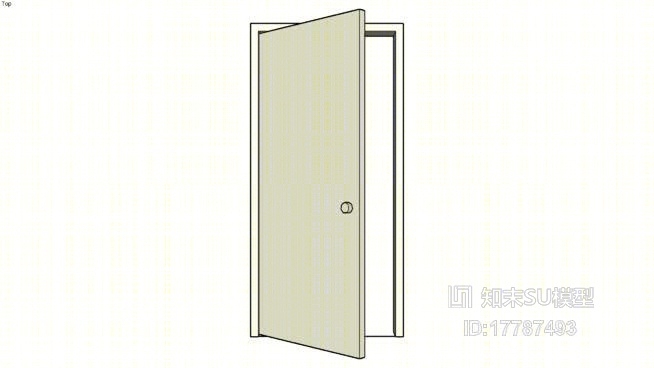 单开门SU模型下载【ID:17787493】
