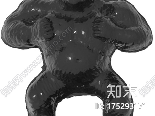 大猩猩3d打印模型下载【ID:175293171】