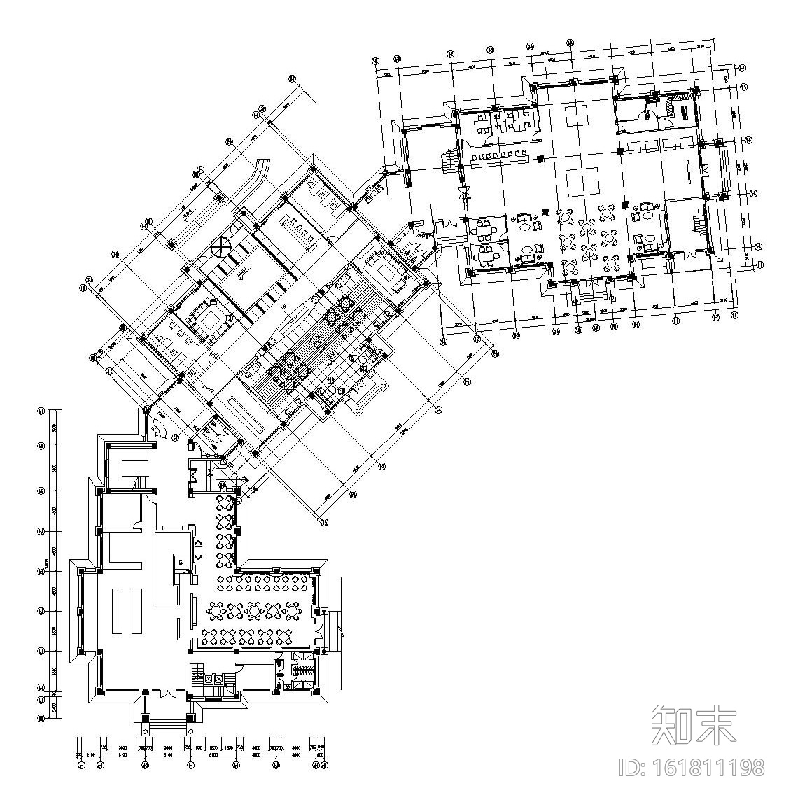 [安徽]某大型休闲会所内部装修施工图设计（附效果图）cad施工图下载【ID:161811198】