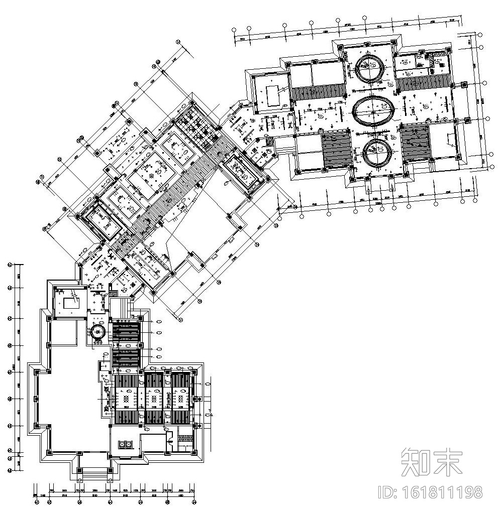 [安徽]某大型休闲会所内部装修施工图设计（附效果图）cad施工图下载【ID:161811198】