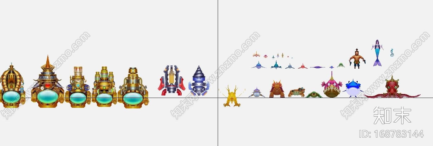 捕鱼游戏CG模型下载【ID:168783144】