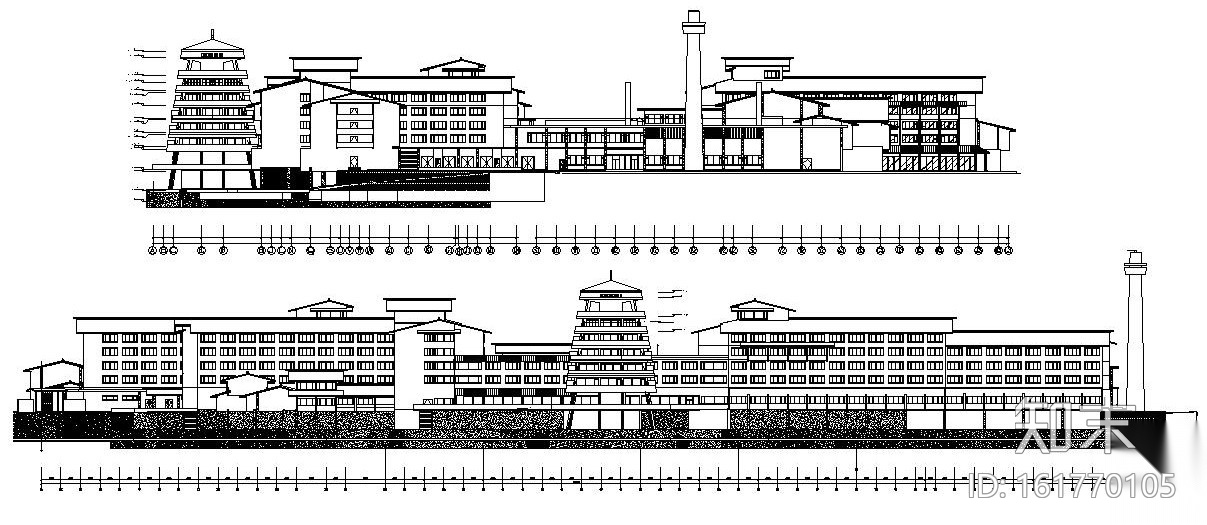 [广西]桂林桂山大酒店室内改造工程施工图（附效果图）cad施工图下载【ID:161770105】