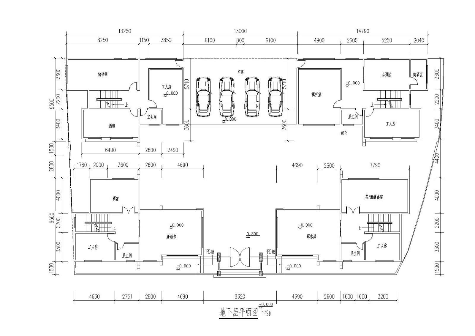 中式风格四合院住宅建筑方案设计施工图（CAD+效果图）施工图下载【ID:160718192】