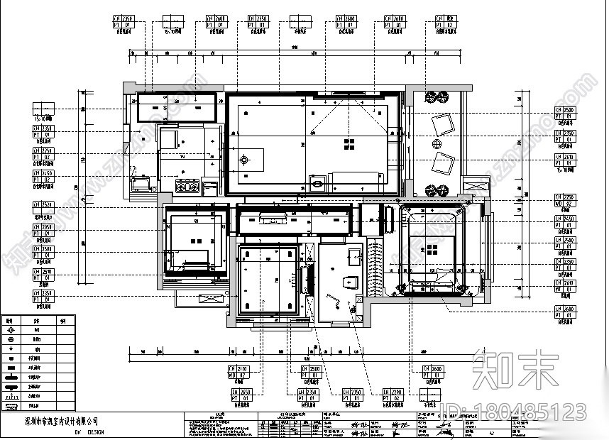 华日双城.理想雅苑A3二居室样板房施工图（附效果图）施工图下载【ID:180485123】