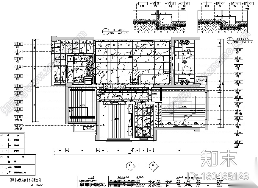 华日双城.理想雅苑A3二居室样板房施工图（附效果图）施工图下载【ID:180485123】