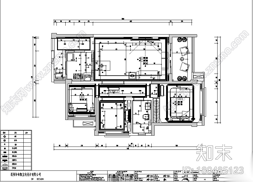 华日双城.理想雅苑A3二居室样板房施工图（附效果图）施工图下载【ID:180485123】