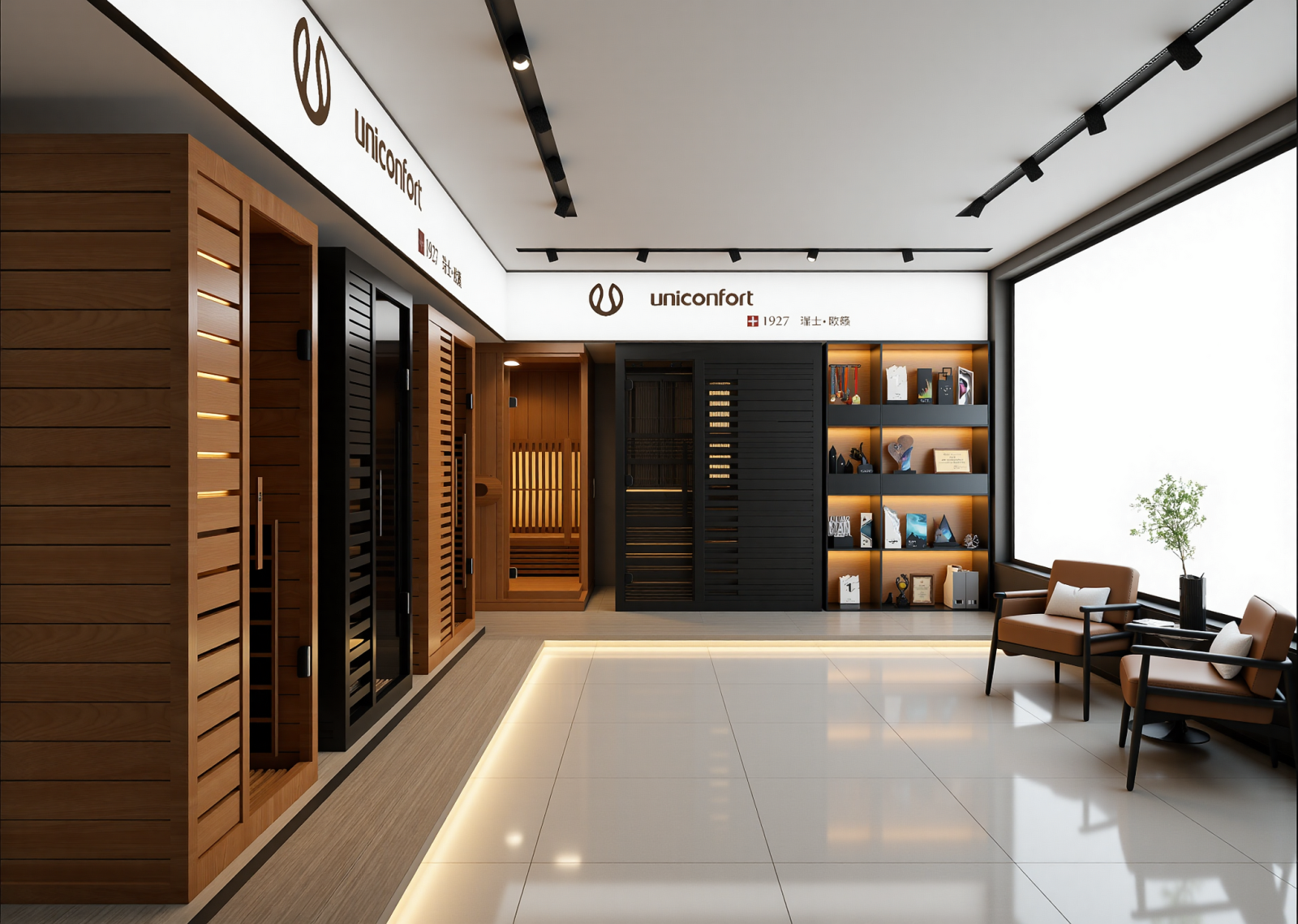 现代门窗展厅3D模型下载【ID:1214770120】